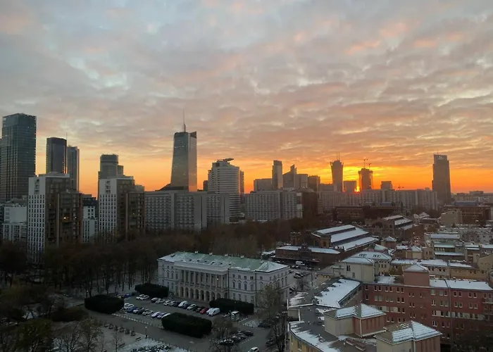 с видом, центр варшавы شقة وارسو